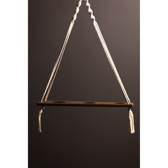 Macrame Shelf|Boho Wall Hanging Shelf|Handmade Home Decor|Boho Room Decor(ID513) - Picture 4 of 8